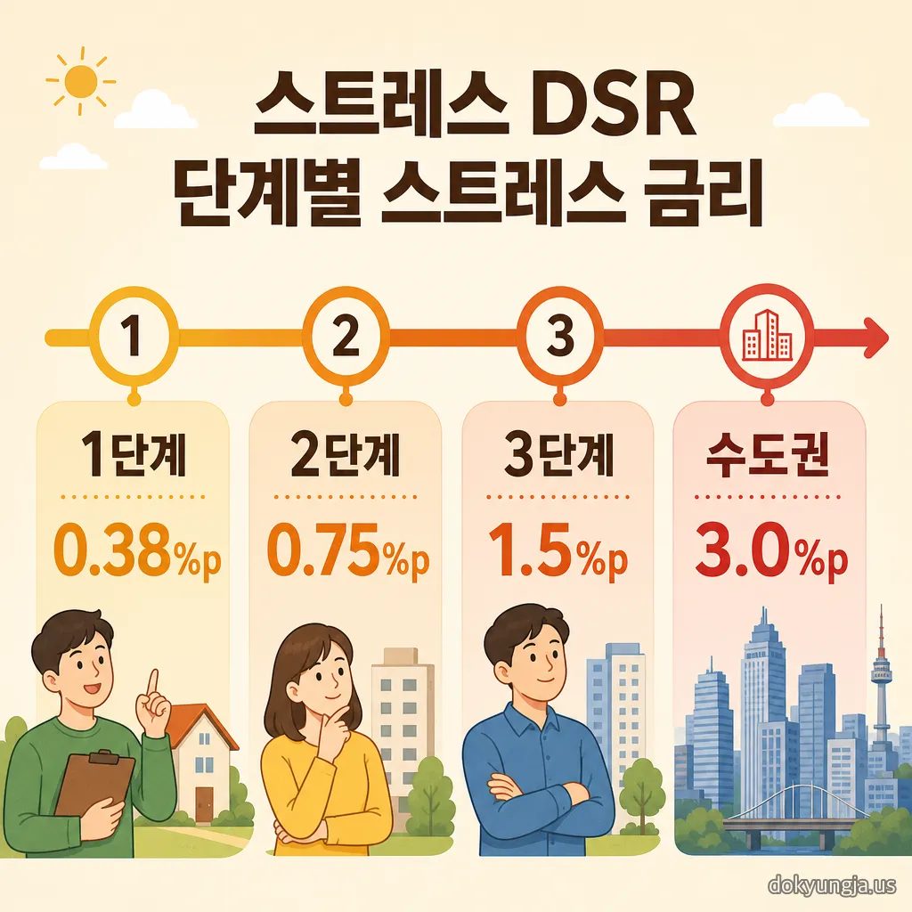 스트레스 DSR 1·2·3단계 시행 시기와 스트레스 금리 변화 타임라인