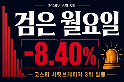 검은 월요일 서킷브레이커 폭락 — 8.4% 폭락의 원인과 개미 대응법