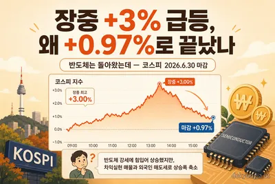 상반기 마지막 날 반등 — 반도체 복귀와 외국인 8일째 매도 (4편)