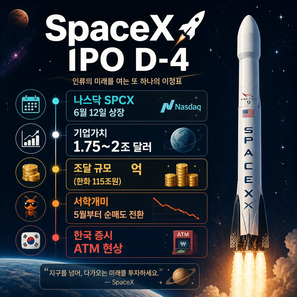SpaceX IPO 타임라인 인포그래픽