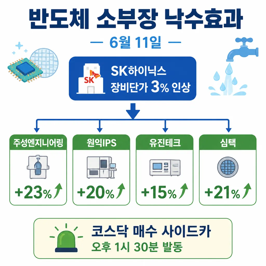 반도체 소부장 낙수효과 — 6월 11일 SK하이닉스 장비단가 인상 영향